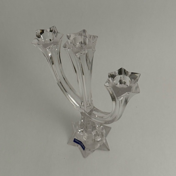 Villeroy & Boch Lucca 3-arm 24% Lead Crystal Glass Candelabra Austria 12” Tall - Picture 7 of 15